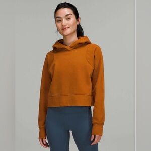 Lululemon Loungeful Cropped Hoodie in Butternut Brown W3FF4S